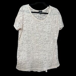 H&M Women's Cream Short Sleeve Top